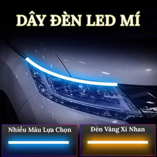 Bộ Dây Đèn Led Mí Ô Tô Xi Nhan 60cm, Nháy Đuổi Chống Nước ô tô chất lượng cao - Led dây 12v cho xe hơi, chống nước