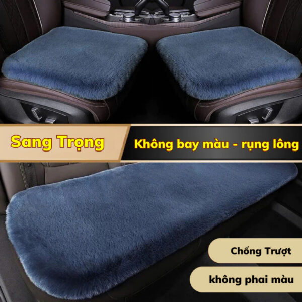 Đệm,Thảm Lông Trải Ghế Oto Cao Cấp - Chất Liệu Vải Nhung - Thiết kế chống trượt,Ấm Áp- Thoáng Mát Tạo sự thoải mái 4 mùa