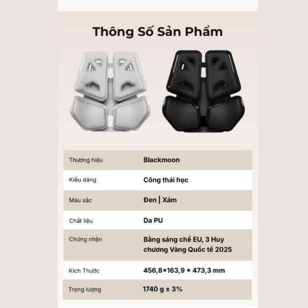 Tựa Lưng Ô Tô Công Thái Học Thư giản khi lái xe, Tựa Nâng Đỡ 4 vùng Lưng Cho Ghế Ô Tô, Ghế Văn Phòng, Giảm đau mỏi Tốt