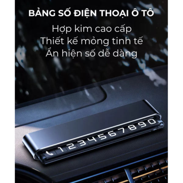 Bảng số điện thoại ô tô cao cấp BoGi Car sử dụng hợp kim cao cấp,thiết kế mỏng, ẩn số dễ dàng Sang Trọng Hiện Đại