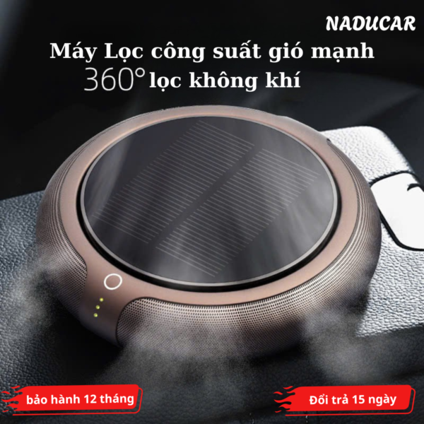 Máy lọc không khí,khử mùi ô tô sử dụng năng lượng mặt trời,bật tắt bằng cảm biến chuyển động ô tô, công nghệ ION Âm