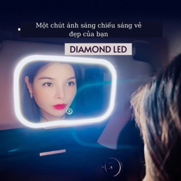 Gương Đèn LED Cài Chắn Nắng Xe Hơi Cao Cấp - Phụ Kiện Ô Tô