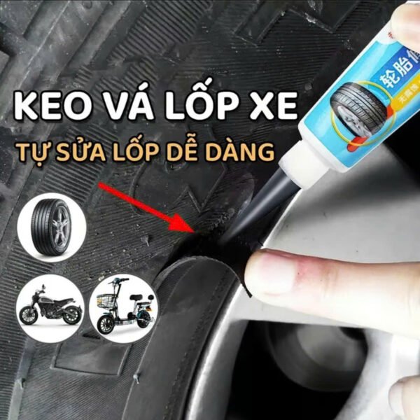 Keo dán Lốp,Vá lốp ô tô, xe máy bền chắc như mới, keo sửa chữa vết nứt lốp chuyên dụng độ đàn hồi cao - BoGi