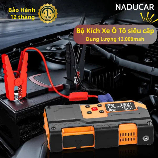 Thiết Bị Kích Nổ Ô Tô, Xe Hơi, Xe Máy [ Kiêm Sạc Dự Phòng - 12.000mAh ] - Nhập Khẩu Châu Âu
